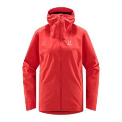 Kurtka przeciwdeszczowa damska Haglöfs Korp Proof. Czerwone kurtki przeciwdeszczowe Haglöfs, s, bez wzorów, bez kaptura, trekkingowe. Za 319.99 zł.