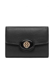 Tory Burch Portfel 165002 Czarny. Czarne portfele Tory Burch, bez wzorów, ze skóry. Za 509.99 zł.