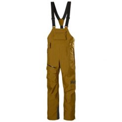 Damskie spodnie narciarskie na szelkach Helly Hansen Powderqueen. Brązowe spodnie narciarskie Helly Hansen, bez wzorów, z poliesteru, narciarskie. Za 1,109.00 zł.