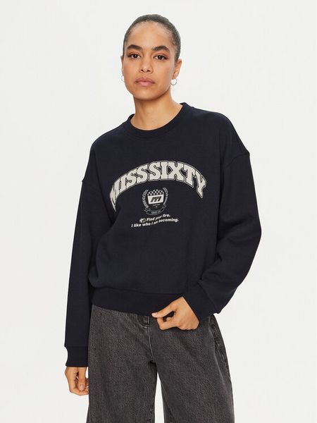 Miss Sixty Bluza 6L3TJ5420000 Granatowy Regular Fit. Niebieskie bluzy Miss Sixty, l, bez wzorów, z bawełny, bez kaptura. Za 619.99 zł.