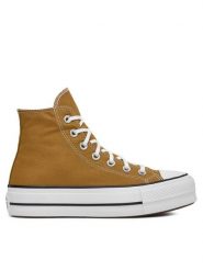 Converse Trampki Chuck Taylor All Star Lift Platform HI A07210C Brązowy. Brązowe trampki Converse, bez wzorów, z materiału, retro, bez zapięcia. Za 229.99 zł.