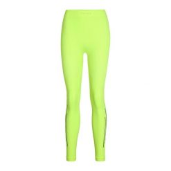 Damskie legginsy Falke Warm. Żółte legginsy Falke, bez wzorów, z materiału. Za 308.50 zł.
