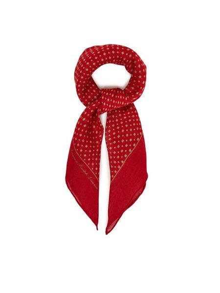 LAUREN RALPH LAUREN Chusta 454980715003 Czerwony. Czerwone chusty Lauren Ralph Lauren, bez wzorów, ze lnu. Za 289.99 zł.