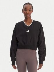 Adidas Bluza Stadium KC4980 Czarny Loose Fit. Czarne bluzy adidas, s, bez wzorów, z bawełny, bez kaptura. Za 279.99 zł.