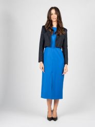 Patrizia Pepe Żakiet | 8S047/D046 | Kobieta | Granatowy. Niebieskie marynarki i żakiety Patrizia Pepe, s, bez wzorów, z bawełny, eleganckie, bez ramiączek. W wyprzedaży za 499.00 zł.