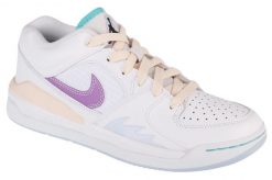 Buty do koszykówki damskie, Nike Wmns Air Jordan Stadium 90. Białe buty treningowe Nike, bez wzorów, z materiału, przed kostkę, bez zapięcia, do koszykówki. Za 499.99 zł.