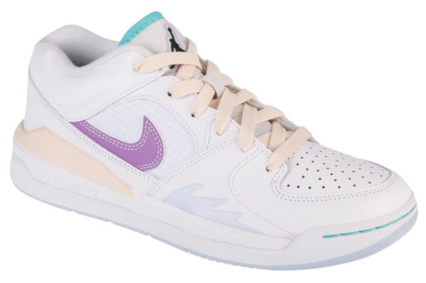 Buty do koszykówki damskie, Nike Wmns Air Jordan Stadium 90. Białe buty treningowe Nike, bez wzorów, z materiału, przed kostkę, bez zapięcia, do koszykówki. Za 499.99 zł.