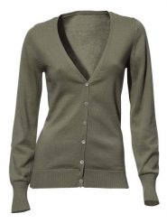 Heine Kardigan w kolorze oliwkowym rozmiar: 42. Brązowe swetry Heine, bez wzorów, z bawełny, bez ramiączek. Za 104.99 zł.