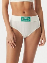 Calvin Klein Underwear Figi klasyczne z wysokim stanem LV00QF8713 Kremowy. Białe figi Calvin Klein Underwear, bez wzorów, z bawełny, z podwyższonym stanem. Za 119.99 zł.