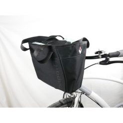Kosz na zakupy dmts kompatybilny z rowerami elektrycznymi Hapo-G. Czarne shopper bag HAPO-G, bez wzorów, sportowe, bez dodatków. Za 230.27 zł.