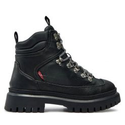 Trapery Levi's®. Czarne traperki bez wzorów, bez obcasa, bez zapięcia. Za 479.99 zł.