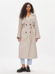 ONLY Trencz Nancy 15310681 Szary Regular Fit. Szare płaszcze ONLY, xl, bez wzorów, z syntetyku, bez kaptura. Za 209.99 zł.
