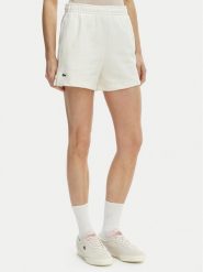 Lacoste Szorty sportowe GF5341 Écru Regular Fit. Białe szorty sportowe Lacoste, bez wzorów, z bawełny. Za 319.99 zł.