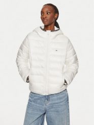 Tommy Jeans Kurtka puchowa Tape DW0DW18308 Biały Regular Fit. Białe kurtki Tommy Jeans, m, bez wzorów, z jeansu, bez kaptura. Za 529.99 zł.
