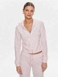 Juicy Couture Bluza Heritage Dog JCBAS223813 Różowy Slim Fit. Czerwone bluzy Juicy Couture, s, bez wzorów, z weluru, bez kaptura. Za 549.99 zł.
