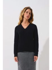 AUTHENTIC CASHMERE Kaszmirowy sweter "Indira" w kolorze czarnym rozmiar: L. Czarne swetry AUTHENTIC CASHMERE, l, bez wzorów, z kaszmiru, bez ramiączek. Za 719.66 zł.