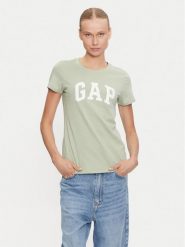 Gap T-Shirt 417797-14 Zielony Regular Fit. Zielone t-shirty GAP, xxs, bez wzorów, z bawełny, bez kołnierzyka, bez ramiączek. Za 79.99 zł.