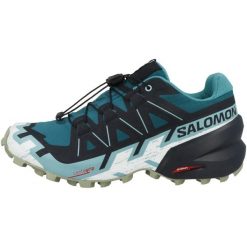 Buty do biegania damskie Salomon L47466200. Niebieskie buty do biegania Salomon, bez wzorów, z gumy, bez zapięcia, do biegania. Za 734.00 zł.
