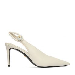 Szpilki GINO ROSSI. Białe szpilki Gino Rossi, bez wzorów, bez obcasa, na szpilce, bez zapięcia. Za 399.99 zł.