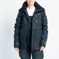 Kurtka żeglarska damska Tribord Sailing 500. Szare kurtki TRIBORD, l, bez wzorów, z materiału, sportowe, bez kaptura. Za 489.99 zł.