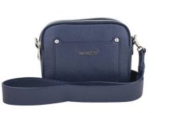 Listonoszka skórzana BARBERINI'S 707-4 granatowa. Niebieskie shopper bag Barberinis, z aplikacjami, ze skóry, klasyczne, zdobione, bez dodatków. Za 219.99 zł.