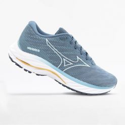 Buty do biegania damskie Mizuno Wave Rider 26. Brązowe buty do biegania Mizuno, bez wzorów, z kauczuku, bez zapięcia, do biegania, mizuno wave. Za 479.99 zł.