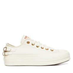 Trampki Converse. Białe trampki Converse, bez wzorów, retro, bez zapięcia. Za 339.99 zł.