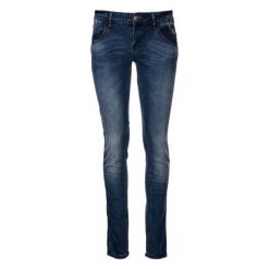 Desigual jeansy damskie 29 niebieskie. Niebieskie jeansy Desigual, bez wzorów, z jeansu. W wyprzedaży za 314.00 zł.