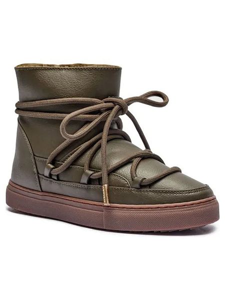 INUIKII Botki zimowe "Grape" w kolorze khaki rozmiar: 38. Brązowe botki Inuikii, bez wzorów, bez obcasa, bez zapięcia. Za 661.99 zł.