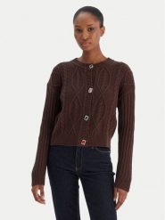Liu Jo Kardigan MF5423 MS040 Brązowy Regular Fit. Brązowe swetry Liu Jo, s, bez wzorów, z wełny, bez ramiączek. Za 859.99 zł.