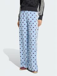 Adidas Spodnie dresowe Satin Polka Dots Wide Leg Pant KV1170 Niebieski jasny Relaxed Fit. Niebieskie spodnie dresowe adidas, bez wzorów, z dresówki. Za 298.99 zł.