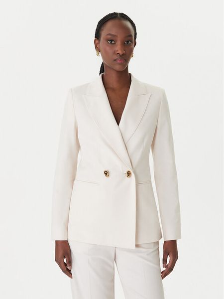 Marella Marynarka Tropico 2613041121 Biały Regular Fit. Białe marynarki i żakiety Marella, bez wzorów, z syntetyku, bez ramiączek. Za 1,309.00 zł.