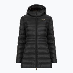 Kurtka damska EA7 Emporio Armani Train Core Eco Down Caban. Czarne kurtki EA7 Emporio Armani, l, bez wzorów, z materiału, eleganckie, bez kaptura. Za 779.99 zł.