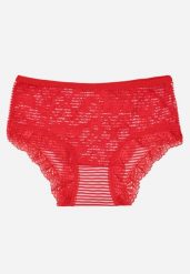 Czerwone Bawełniane Majtki Figi z Koronką Wexne. Czerwone figi Born2be, bez wzorów, z bawełny. Za 19.99 zł.