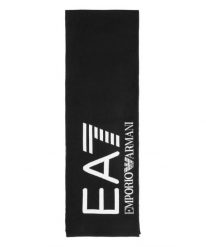 Szalik EA7 Mountain Visibility. Czarne szaliki i kominy EA7, na zimę, bez wzorów, z materiału, eleganckie. Za 179.99 zł.