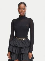 Elisabetta Franchi Body BK-09B-67E2-V320 Czarny Slim Fit. Czarne body i gorsety Elisabetta Franchi, bez wzorów, z syntetyku, bez ramiączek. Za 1,369.00 zł.