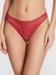Gossard Stringi Glossies Lace 13006 Różowy. Czerwone stringi Gossard, bez wzorów, z syntetyku. Za 69.99 zł.