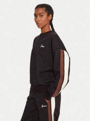 Guess Bluza V5BQ03 KCX22 Czarny Relaxed Fit. Czarne bluzy bez kaptura Guess, xl, z aplikacjami, z syntetyku, bez kaptura. Za 308.10 zł.