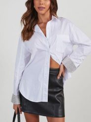 Milan Kiss Koszula w kolorze białym rozmiar: XL. Białe koszule Milan Kiss, xl, bez wzorów, bez kołnierzyka, bez ramiączek. Za 118.01 zł.