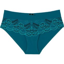 Figi "panty" bonprix turkusowo-kobaltowy - czarny. Bokserki damskie marki bonprix. Za 32.99 zł.