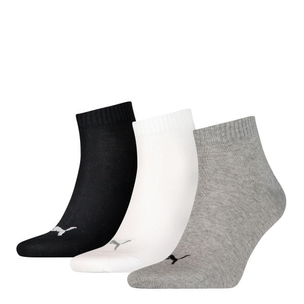 Puma Skarpety Quarter Plain 3-Pack 93858917. Białe skarpetki Puma, bez wzorów, z bawełny. Za 47.99 zł.