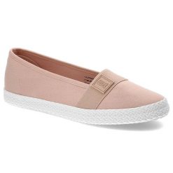 Różowe Tenisówki Big Star Wygodne Buty Damskie. Czerwone trampki BIG STAR, bez wzorów, eleganckie, bez zapięcia. Za 109.00 zł.