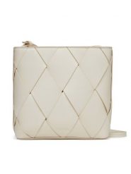 Calvin Klein Torebka Ck Woven Square Crossbody K60K612991 Biały. Białe listonoszki Calvin Klein, bez wzorów, ze skóry, bez dodatków. Za 349.99 zł.