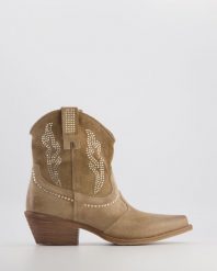 ZAMSZOWE KOWBOJKI DX576 ING TORTO. Botki Venezia, bez wzorów, ze skóry, bez obcasa, bez zapięcia. Za 859.00 zł.