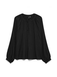 Vero Moda Bluzka w kolorze czarnym rozmiar: XS. Czarne bluzki Vero Moda, xs, bez wzorów, bez kołnierzyka, bez ramiączek. Za 52.79 zł.