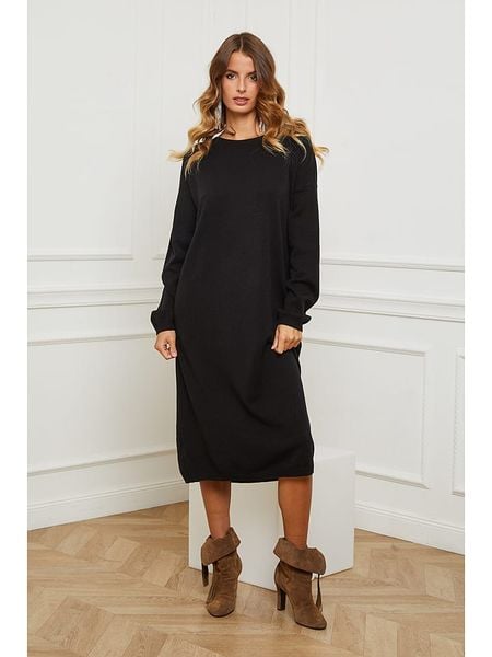 So Cachemire Sukienka dzianinowa "Fastidius" w kolorze czarnym rozmiar: S. Czarne sukienki So Cachemire, s, bez wzorów, z dzianiny, bez kołnierzyka, bez ramiączek, maxi. Za 195.99 zł.