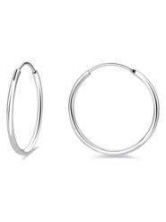 Luxenter Kolczyki-kreole rozmiar: onesize. Szare kolczyki Luxenter, srebrne. Za 152.98 zł.