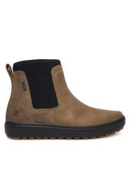 ECCO Sztyblety Soft 7 Tred W 45046302559 Brązowy. Brązowe botki ECCO, bez wzorów, z nubiku, bez obcasa, na płaskiej podeszwie, bez zapięcia. Za 639.99 zł.