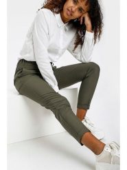 Kaffe Spodnie w kolorze khaki rozmiar: 40. Brązowe spodnie materiałowe Kaffe, bez wzorów, z materiału. Za 152.99 zł.