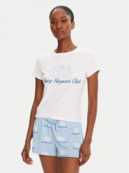 Juicy Couture Piżama Sleepover Club JCLPJ225501 Błękitny Regular Fit. Niebieskie piżamy Juicy Couture, l, bez wzorów, z syntetyku, bez kołnierzyka, bez ramiączek. Za 199.99 zł.